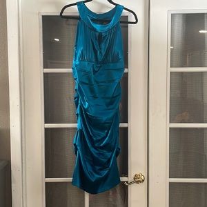 Teal blue dress